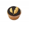 Cupcakes Βανιλιας Με Ζαχαροπαστα Και Θεματικη Διακοσμηση - Boho - Χρυσα  Φτερα - ΚΩΔ:1502-Far