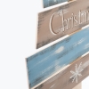 Ξυλινο Διακοσμητικο Χριστουγεννιατικο Δεντρο Σε Σιελ Και Γκρι Αποχρωσεις Υψος:129,5Cm- ΚΩΔ:19184-Pr