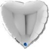 Μπαλονι Foil 22"(56Cm) Ασημι Καρδια - ΚΩΔ:22009-Bb