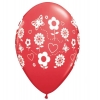 Μπαλονι Latex 12''(30Cm) Τυπωμενο Καρδιες Μαργαριτες Και Πεταλουδες - ΚΩΔ:5551169106-Bb