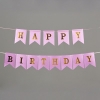 Γιρλαντα-Banner Happy Birthday Σε Ροζ-Χρυσο-Σιελ - ΚΩΔ:Nk421-Nu