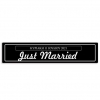 Πινακιδα Αυτοκινητου Γαμου "Just Married - Ημερομηνια" 52X11Cm - ΚΩΔ:553131-47-Bb