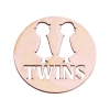 Ξύλινο Σιέλ-Ροζ Twins 7cm - ΚΩΔ:M4735-AD