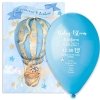 Προσκλητήριο Βάπτισης Μπαλόνι με Θέμα Αρκουδάκι σε Αερόστατο - ΚΩΔ:I1716-1-9-BB