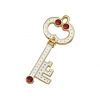 Μεταλλικό Κρεμαστό Γούρι Κλειδί με Σμάλτο 2.5X6cm - ΚΩΔ:M10560-AD