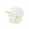 Μπουκέτο Λευκά Τριαντάφυλλα 15cm - ΚΩΔ:777823-NT