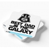 Ξύλινο Σουβέρ - Best Dad in the Galaxy 9cm - ΚΩΔ:SUB1007574-4-BB