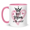 Κούπα Best Mom - Με Ροζ Εσωτερικό και Χερούλι 350ml - ΚΩΔ:SUB1005466-26-BB