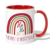 Χριστουγεννιάτικη κούπα Rainbow HoHoHo - με κόκκινο εσωτερικό και χερούλι 350ml - ΚΩΔ:SUB1004197-20-BB