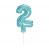Αριθμός τούρτας 2 γαλάζιο μπαλόνι 13cm - ΚΩΔ:BC-5BL2-BB