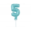 Αριθμός τούρτας 5 γαλάζιο μπαλόνι 13cm - ΚΩΔ:BC-5BL5-BB