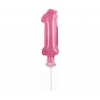 Αριθμός τούρτας 1 ροζ μπαλόνι 13cm - ΚΩΔ:BC-5RO1-BB