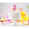 Αριθμός τούρτας 3 ροζ μπαλόνι 13cm - ΚΩΔ:BC-5RO3-BB