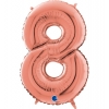 Μπαλόνι foil 66cm ροζ χρυσό αριθμός 8 - ΚΩΔ:262308RG-BB