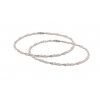 Στεφανα Γαμου Σε Ασημι Χρωμα Με Κρυσταλλακια Swarovski Και Λευκο Δερμα - ΚΩΔ: N7277-G