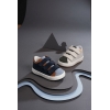 Παπουτσακια Babywalker Διχρωμα Sneakers Τριπλο Χρατς Απο Δερμα & Υφασμα - Ζευγαρι - ΚΩΔ:Exc5174-Bw