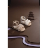Παπουτσάκια Babywalker για Κορίτσι - Δερμάτινο Πέδιλο Εσπαντρίγια με Μακραμέ - Ζευγάρι - ΚΩΔ:EXC5824-BW
