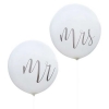 Μπαλόνι latex 91cm λευκό Mr & Mrs - rustic country - ΚΩΔ:CW-218-BB