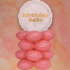 Αδιάβροχο longlife μπαλόνι ροζ macaron για γιρλάντα 45cm - ΚΩΔ:207FF01-BB