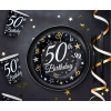 Χάρτινο πιάτο γλυκού 50th Birthday 18cm - ΚΩΔ:PW-T507-BB