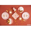 Χάρτινα πιάτα γλυκού happy birthday - rose confetti 18cm - ΚΩΔ:PL18RC07-BB