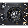 Χάρτινο πιάτο γλυκού 60th Birthday 18cm - ΚΩΔ:PW-T607-BB
