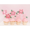 Topper τούρτας ροζ λουλούδια 13-14.5cm - ΚΩΔ:KPT66-BB