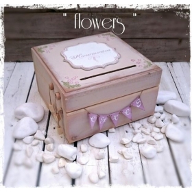 Κουτι Ευχων Με Ρομαντικα Λουλουδια - ΚΩΔ:Flowers-Box-Bm