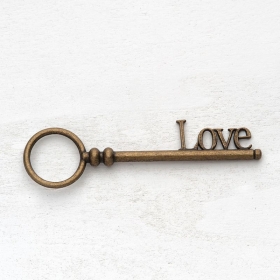 Μεταλλικο Διακοσμητικο Κλειδι Love - ΚΩΔ:1505-Pr