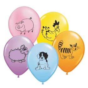 Τυπωμενα Μπαλονια Latex Κατοικιδια Ζωακια Σε 5 Χρωματα 12΄΄ (30Cm) – ΚΩΔ.:13512347-Bb