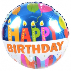 Μπαλονι Foil Γενεθλιων Happy Birthday Τουρτα Και Μπαλονια 45Cm – ΚΩΔ.:207146-Bb