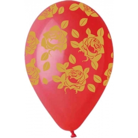 Κοκκινα Μπαλονια Τυπωμενα Με Χρυσα Τριανταφυλλα 12'' (30Cm) – ΚΩΔ.:5551170269-Bb