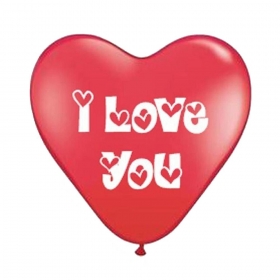 Κοκκινα Μπαλονια Τυπωμενα Καρδιες «I Love You» 12'' (30Cm) – ΚΩΔ.:555123905-Bb