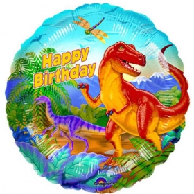 Μπαλονι Foil Γενεθλιων «Happy Birthday» Με Δεινοσαυρους 45Cm – ΚΩΔ.:111034-Bb
