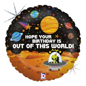 Μπαλονι Foil Γενεθλιων Happy Birthday Με Διαστημα 45Cm – ΚΩΔ.:36022-Bb