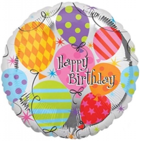 Μπαλονι Foil Γενεθλιων «Happy Birthday» Με Πολυχρωμα Μπαλονια 81Cm – ΚΩΔ.:518065-Bb