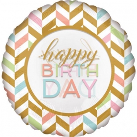 Μπαλονι Foil Γενεθλιων «Happy Birthday» Παστελ Χρωματα 71Cm – ΚΩΔ.:537179-Bb