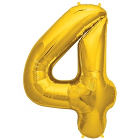 Μπαλονι Foil Χρυσο 100Cm Αριθμος Τεσσερα – ΚΩΔ.:554Lgg-Bb
