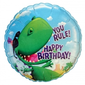 Μπαλονι Foil Γενεθλιων «You Rule Happy Birthday» Με Δεινοσαυρο 45Cm – ΚΩΔ.:80827-Bb