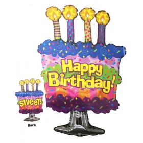 Μπαλονι Foil Γενεθλιων Supershape Τουρτα «Happy Birthday» 86Cm – ΚΩΔ.:85351-Bb