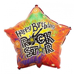 Μπαλονι Foil Γενεθλιων Super Shape «Happy Bday Rock Star» Αστερι 45Cm – ΚΩΔ.:85607-Bb