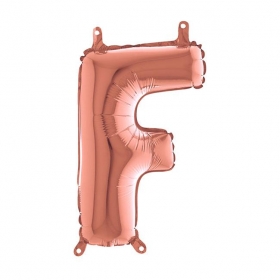 Μπαλονι Foil Ροζ-Χρυσο 35Cm Γραμμα F – ΚΩΔ.:142523Rg-Bb
