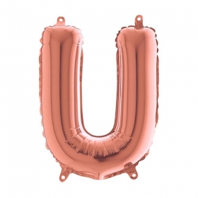 Μπαλονι Foil Ροζ-Χρυσο 35Cm Γραμμα U – ΚΩΔ.:144023Rg-Bb