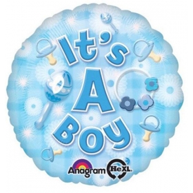 Μπαλονι Foil 45Cm Για Γεννηση «It'S A Boy» Γαλαζιο – ΚΩΔ.:525917-Bb