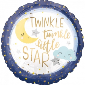 Μπαλονι Foil 45Cm Για Γεννηση «Twinkle Twinkle Little Star» – ΚΩΔ.:538506-Bb