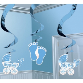 Διακοσμητικα Οροφης Που Κρεμονται 'Baby Boy' 5 Τεμ. - Baby Shower - ΚΩΔ:679659-Bb