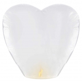 Λευκο Χαρτινο Ιπταμενο Φαναρακι Σε Σχημα Καρδιας 37Χ93Χ95Cm - ΚΩΔ:Lamp3T-Bb