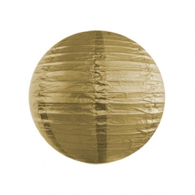 Χαρτινη Χρυση Διακοσμητικη Μπαλα Φαναρακι 25Cm - ΚΩΔ:Lap25-019-Bb