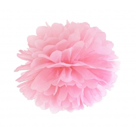 Διακοσμητικο Ανοιχτο Ροζ Πομ - Πομ Σε Σχημα Λουλουδιου 25Cm - ΚΩΔ:Pp25-081-Bb