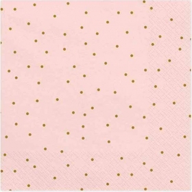 Χαρτοπετσετες Σε Χρωμα Ροζ Με Χρυσο Πουα - ΚΩΔ:Sp33-23-081J-Bb